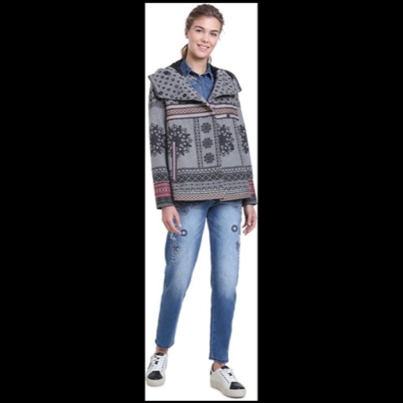 Desigual Chaq Copenhage Printed Jacket Women's USA Size 6 - NWT - Picture 3 of 16